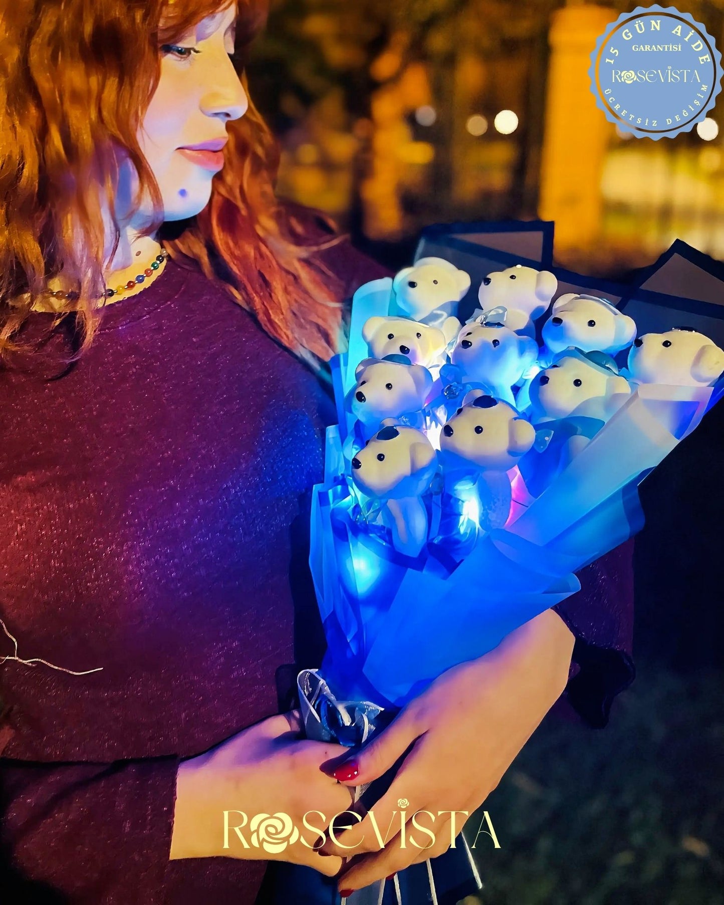 ™RoseVista ∞ Ledli Ayıcık Buketi