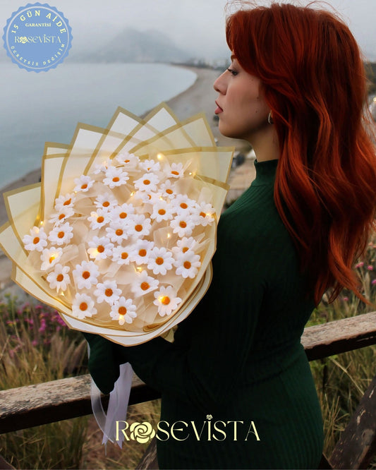 ™RoseVista ∞ 30'lu Ledli Sonsuz Papatya Buketi