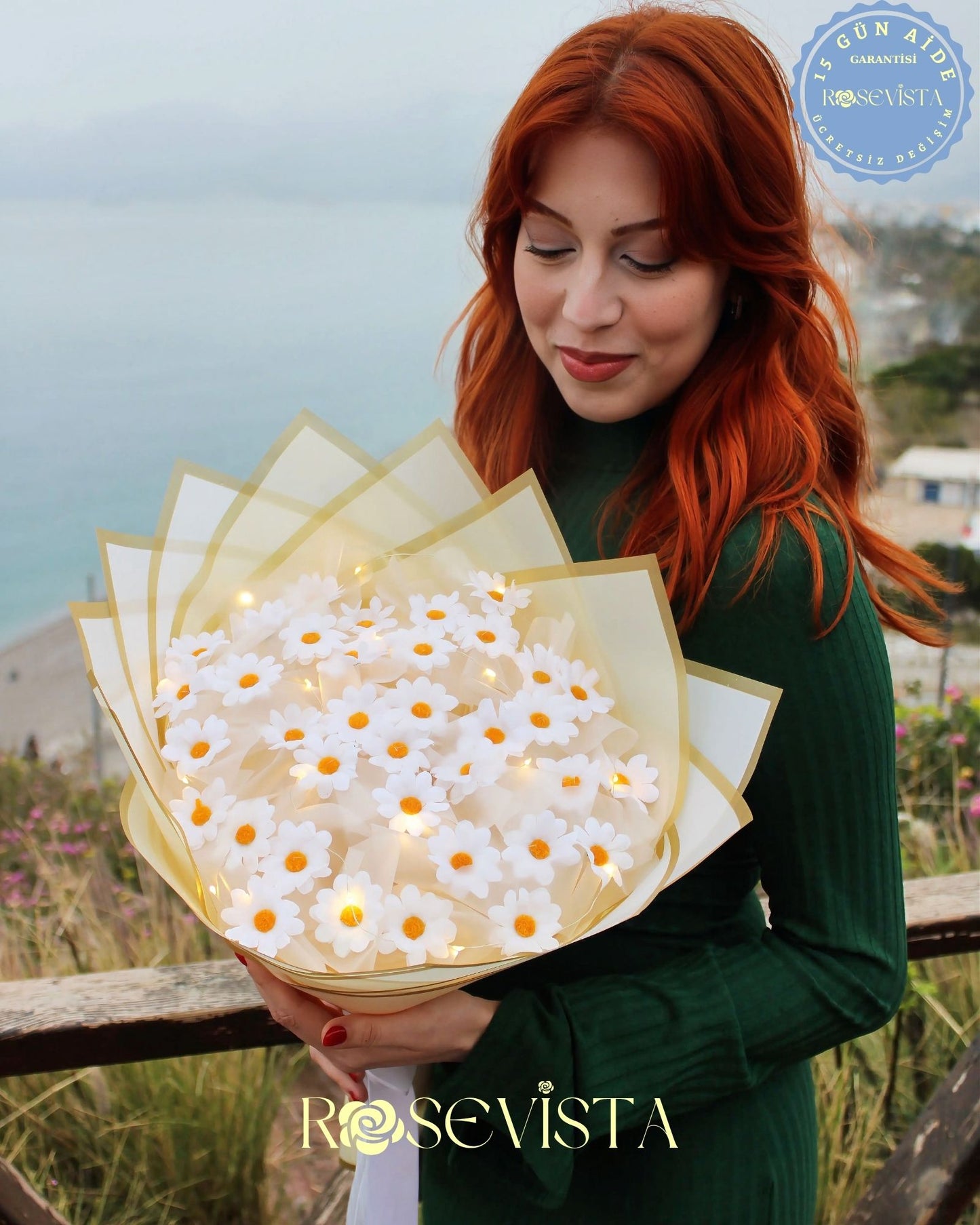 ™RoseVista ∞ 30'lu Ledli Sonsuz Papatya Buketi