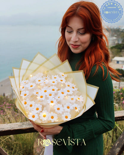 ™RoseVista ∞ 30'lu Ledli Sonsuz Papatya Buketi