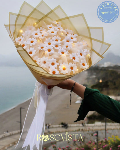 ™RoseVista ∞ 30'lu Ledli Sonsuz Papatya Buketi