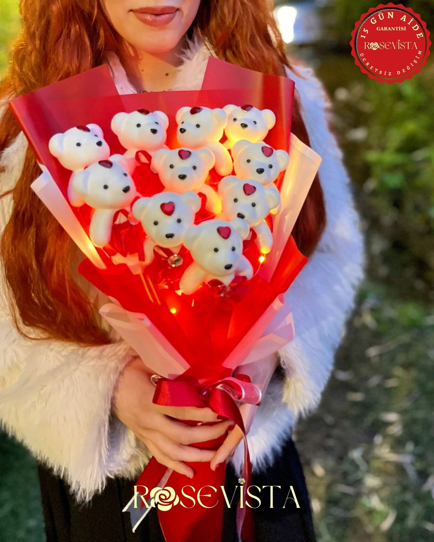 ™RoseVista ∞ Ledli Ayıcık Buketi