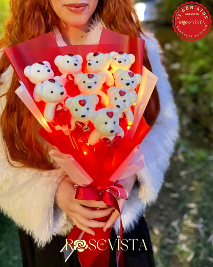 ™RoseVista ∞ Ledli Ayıcık Buketi