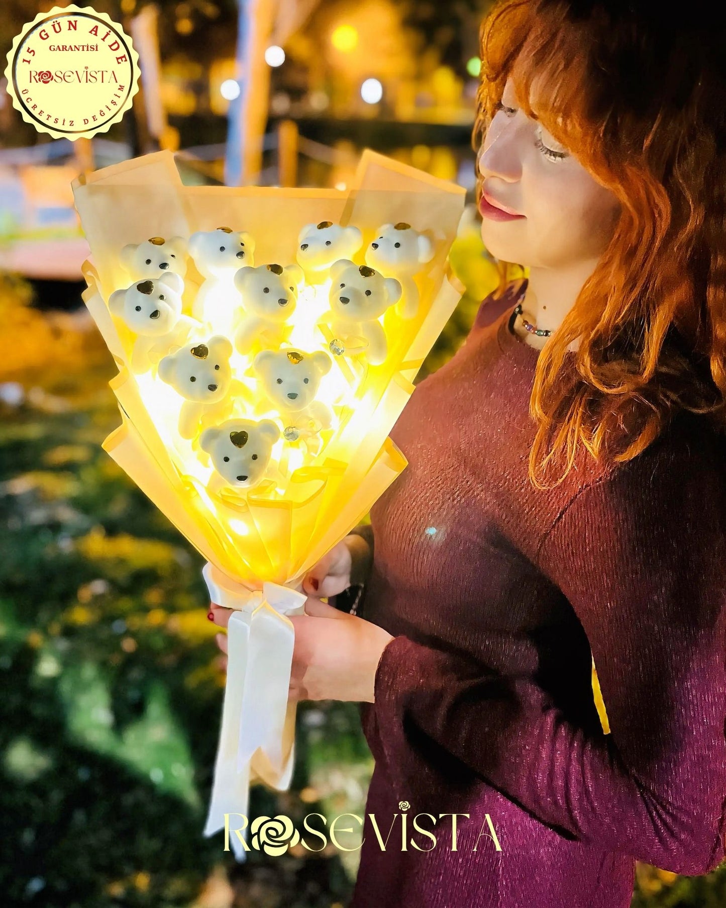 ™RoseVista ∞ Ledli Ayıcık Buketi